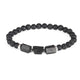 Artisan d'Asie Bracelets Malas Mate / Femme Bracelet mala en Tourmaline Noire et Pierre de Lave