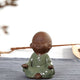 Artisan d'Asie Statues Bouddha Bouddhisme zen Statue moine bouddhiste en argile