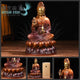 Artisan d'Asie Statues Bouddha S - 20 cm Statue Bodhisattva Guanyin en cuivre