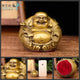 Artisan d'Asie Statues Bouddha S - 7 cm Statue Bouddha Maitreya en cuivre jaune