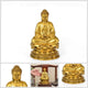 Artisan d'Asie Statues Bouddha S1 - 21.5 cm Statue Bouddha Amitabha en cuivre jaune