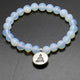 Bracelet Mala en Pierre de Lune Bracelets Malas Artisan d'Asie Bouddha S (17cm)