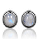 Artisan d'Asie Boucles d'oreilles Boucles d'oreilles en Pierre de Lune et Argent S925