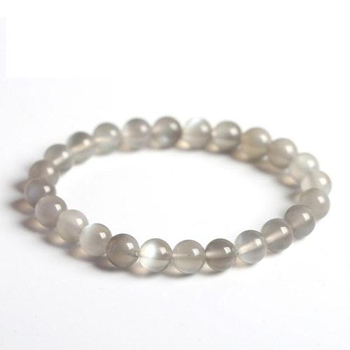 Bracelet Mala en Pierre de Lune Grise