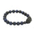 Pulsera Mala en piedra arenisca azul y obsidiana