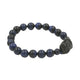 Artisan d'Asie Bracelets Malas Bracelet mala en pierre de sable bleu et obsidienne