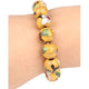 Artisan d'Asie Bracelets Malas Jaune Bracelet mala en perles cloisonnées