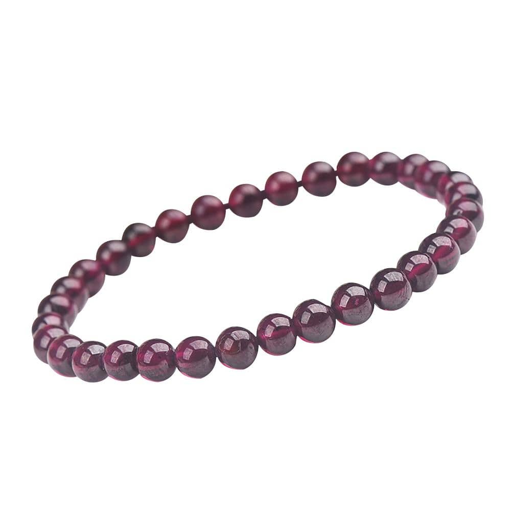 Artisan d'Asie Bracelets Malas M (16,8 cm) Bracelet mala en pierre de grenat