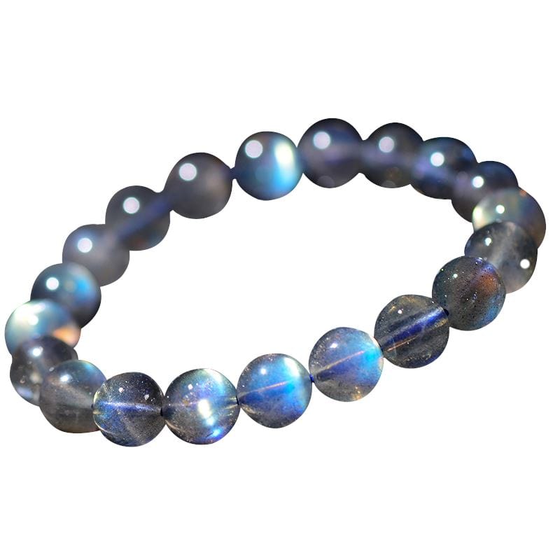 Artisan d'Asie Bracelets Malas S (17,6 cm) Bracelet mala en pierre de labradorite