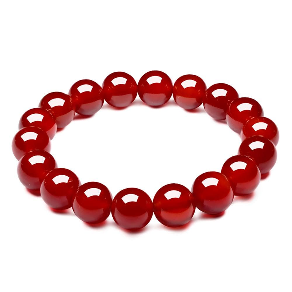 Pulsera mala piedra ágata roja