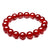 Artisan d'Asie Bracelets Malas S (20 cm) Bracelet mala en pierre d'agate rouge