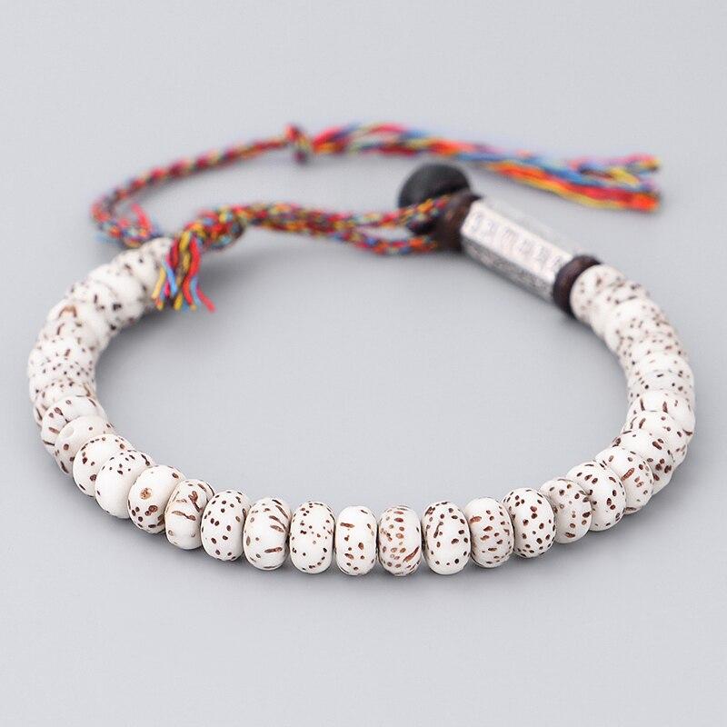 Pulsera tibetana tejida a mano con semillas Xingyue