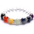 Artisan d'Asie Chakras & Reiki Bracelet 7 Chakras en pierres naturelles et cristal blanc