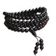 Artisan d'Asie Colliers Malas M (64,8 cm) Collier mala en pierre d'agate noire