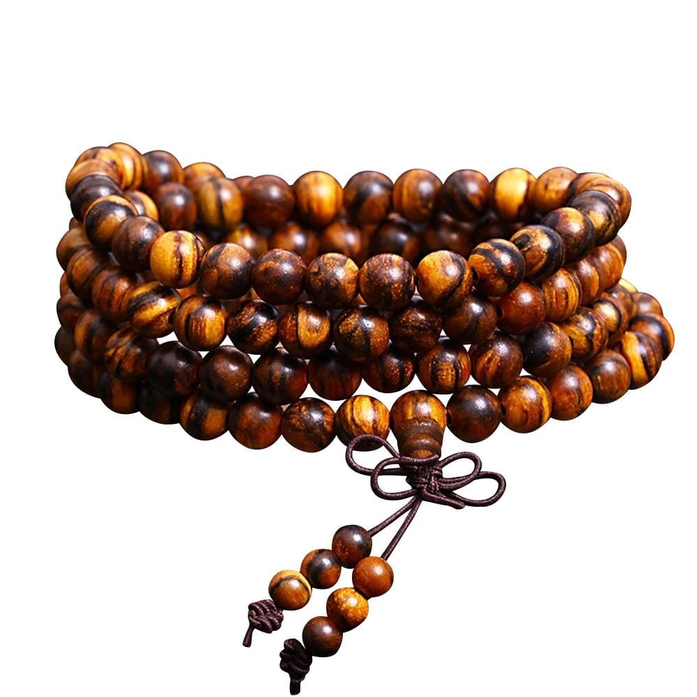 Collier mala en bois de oud