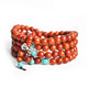 Artisan d'Asie Colliers Malas M (65 cm) Collier mala en bois de poirier et turquoise