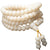 Collar blanco bodhi seed mala