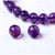 Artisan d'Asie Colliers Malas Violet - Cristal naturel d'Uruguay / Oui / Argent Collier mala fabriqué sur mesure