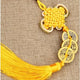 Artisan d'Asie Feng Shui 3 Pièces - Chance Pendentif Feng Shui traditionnel béni - Jaune