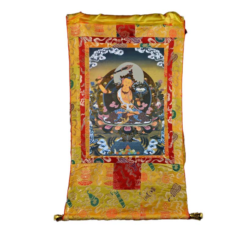 Pintura Thangka Bodhisattva de Sabiduría