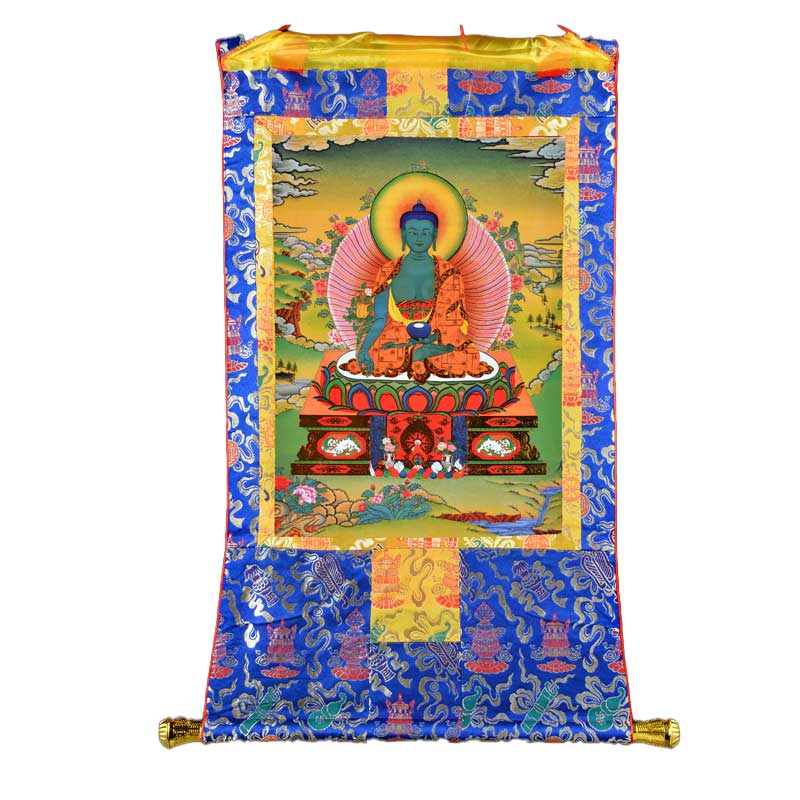 Pintura del Buda Thangka Bhaisajyaguru