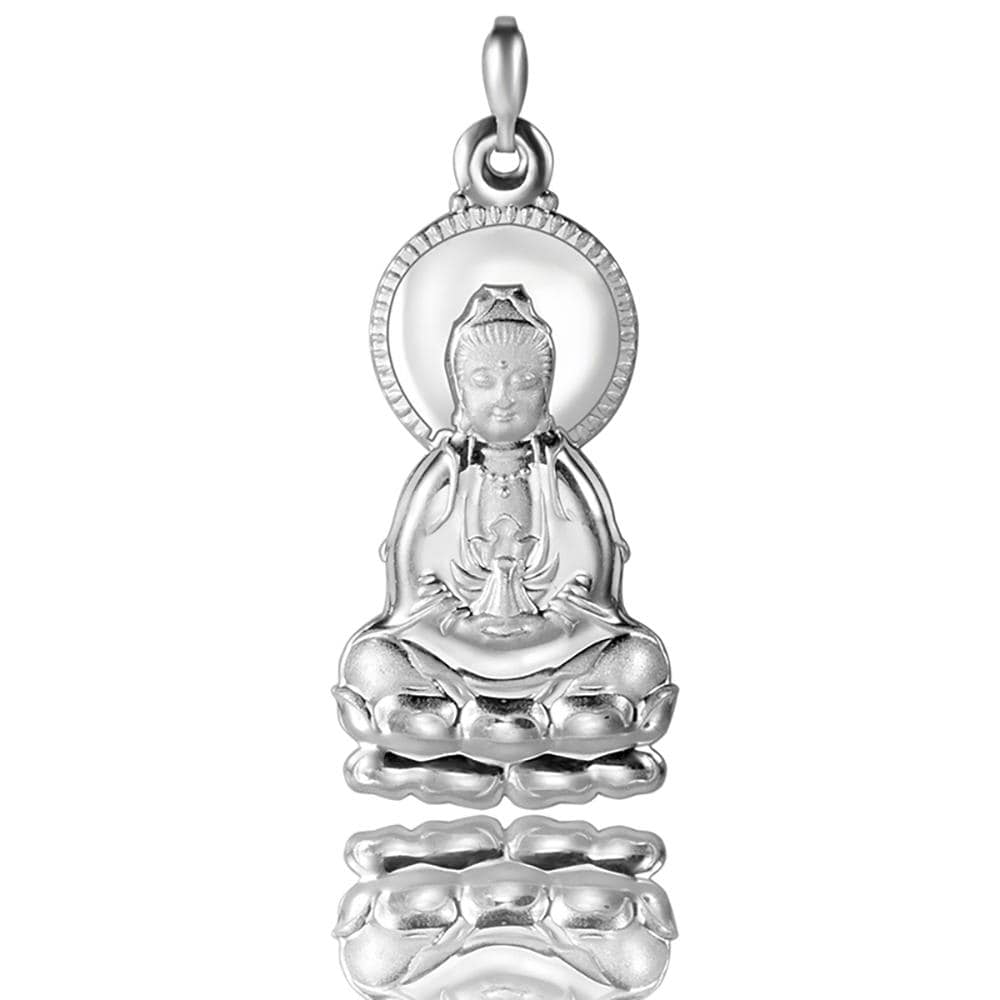 Artisan d'Asie Pendentifs & Amulettes Pendentif Bodhisattva Guanyin en Argent 999/1000