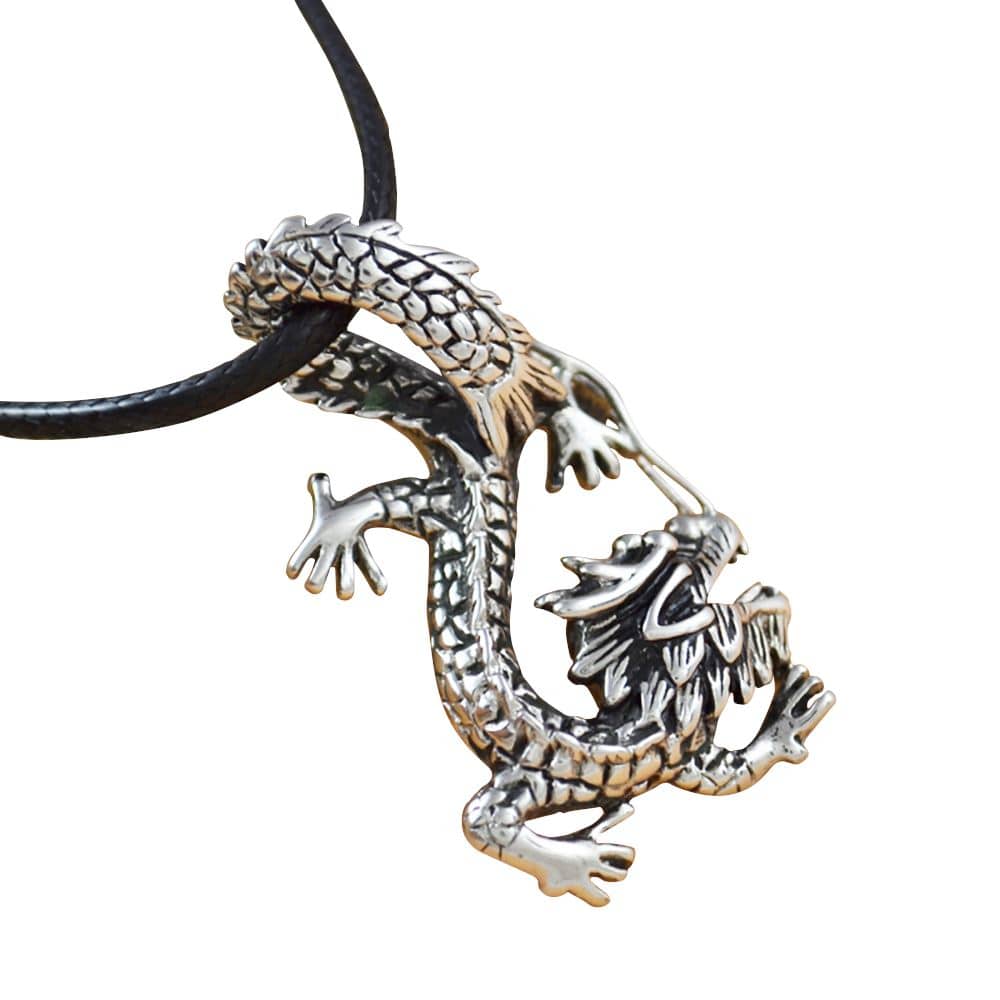 Artisan d'Asie Pendentifs & Amulettes Pendentif Feng Shui Dragon en Titane