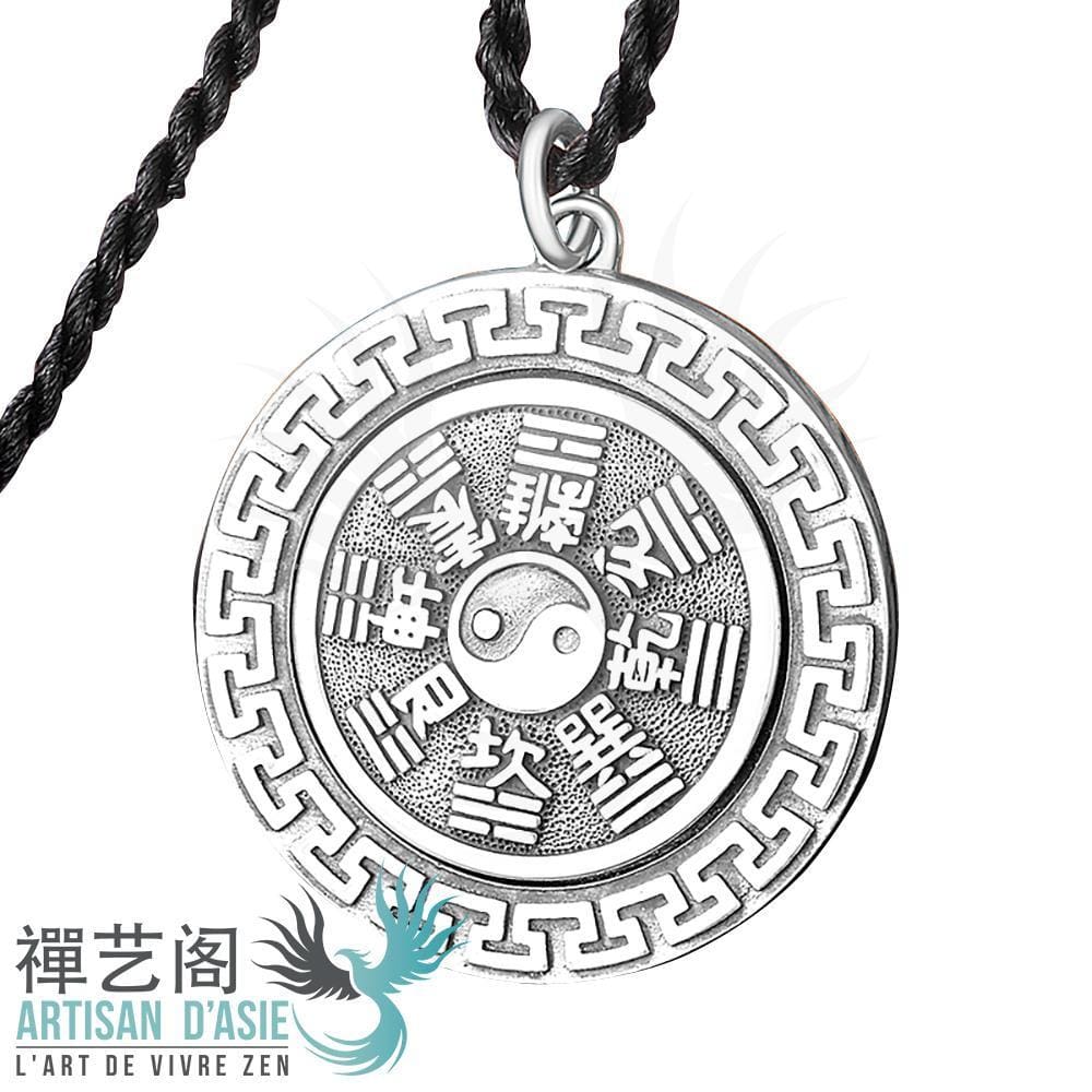 Artisan d'Asie Pendentifs & Amulettes Pendentif Tournant Yin & Yang en Argent Pur 990/1000