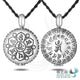 Artisan d'Asie Pendentifs & Amulettes S (20 x 29mm) Pendentif Médaillon Mantra Om en Argent Pur 990/1000