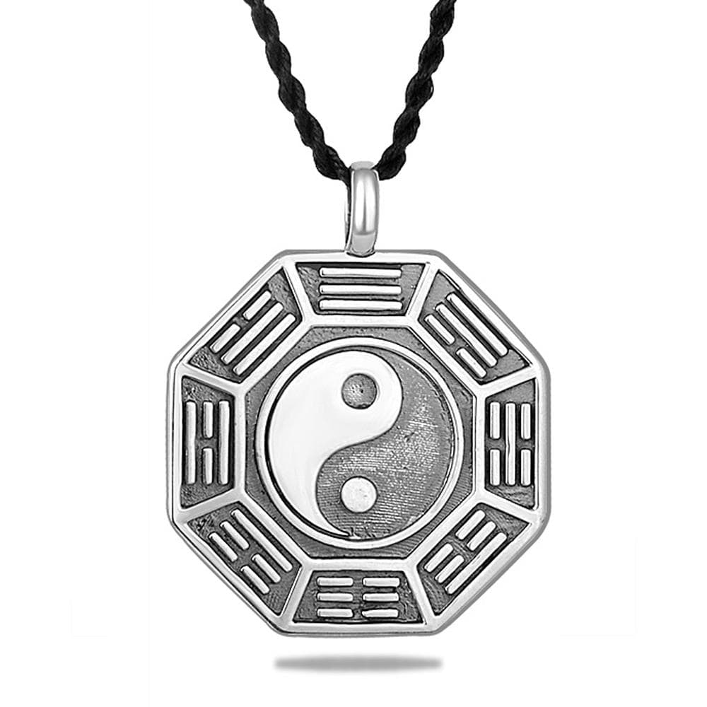 Artisan d'Asie Pendentifs & Amulettes S (25 x 31 mm) Pendentif Yin & Yang en Argent Pur 990/1000