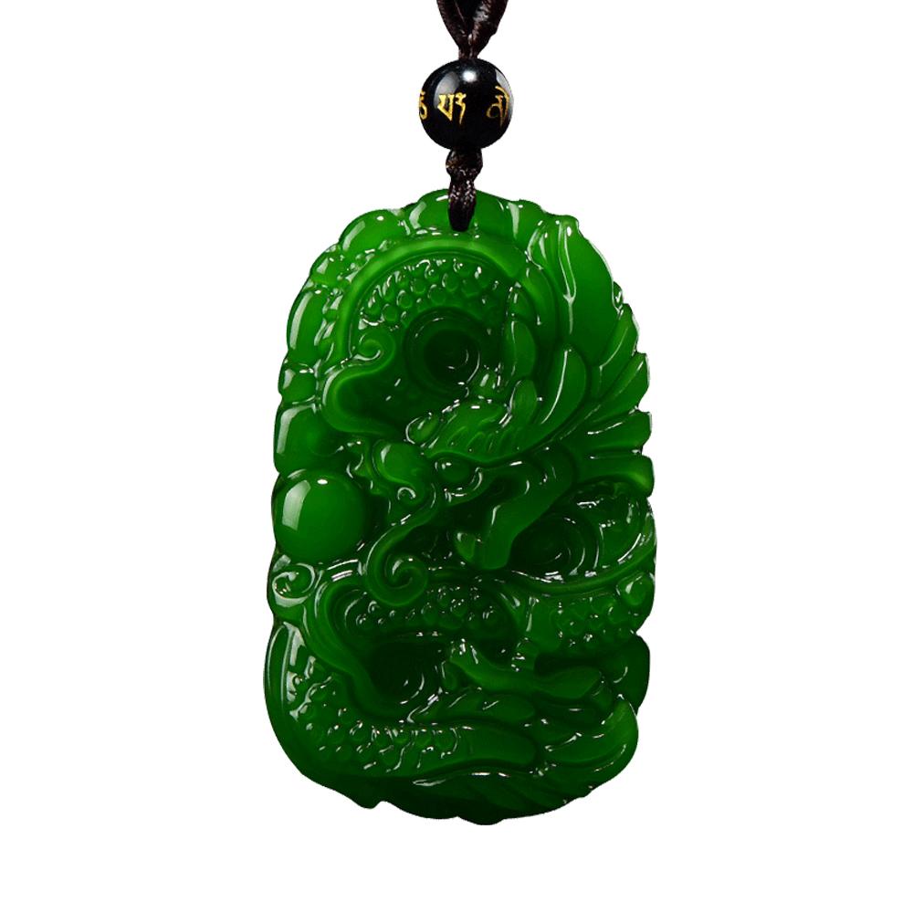 Penentif Feng Shui Dragon en Jade