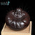 Artisan d'Asie Statues Bouddha 10 cm Statue Bouddha rieur Maitreya rond en bois de santal noir