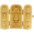 Artisan d'Asie Statues Bouddha Coffret de 3 statuettes artisanales en bois - Bouddha Amitabha et Bodhisattva - Design 5