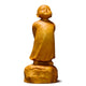 Artisan d'Asie Statues Bouddha M - 10 cm Statue de moine sur un rocher en bois de buis