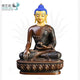 Artisan d'Asie Statues Bouddha S - 13.5 cm Statue Bouddha Shakyamuni en cuivre tête peinte