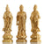 Artisan d'Asie Statues Bouddha Shakyamuni Statues des Trois Saints de l'Ouest en bois de buis