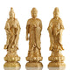 Artisan d'Asie Statues Bouddha Shakyamuni Statues des Trois Saints de l'Ouest en bois de buis