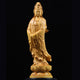 Artisan d'Asie Statues Bouddha XS - 12 cm Statue Bodhisattva Guanyin debout en bois de buis