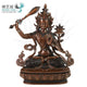 Artisan d'Asie Statues Bouddha XXS - 6.5 cm Statue Bodhisattva Manjushri en cuivre