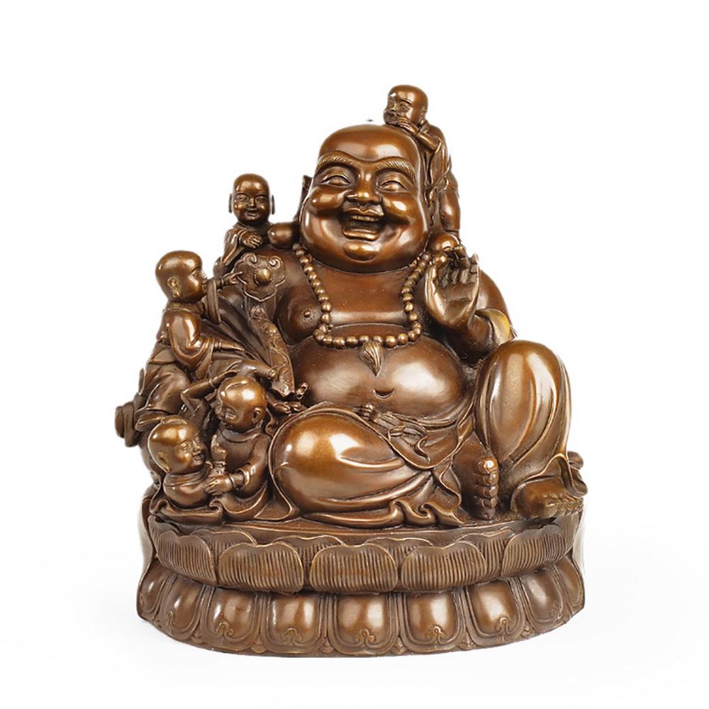 ▷ Statue de bouddha rieur couleur doré