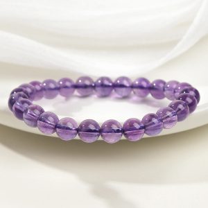 Bracelet mala en pierre d'améthyste
