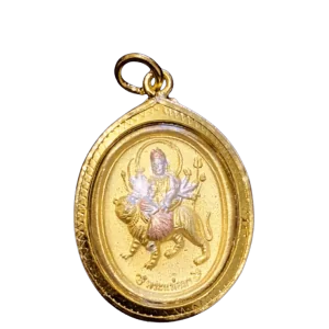 Amulette Shiva dorée – Double face bénie par un moine