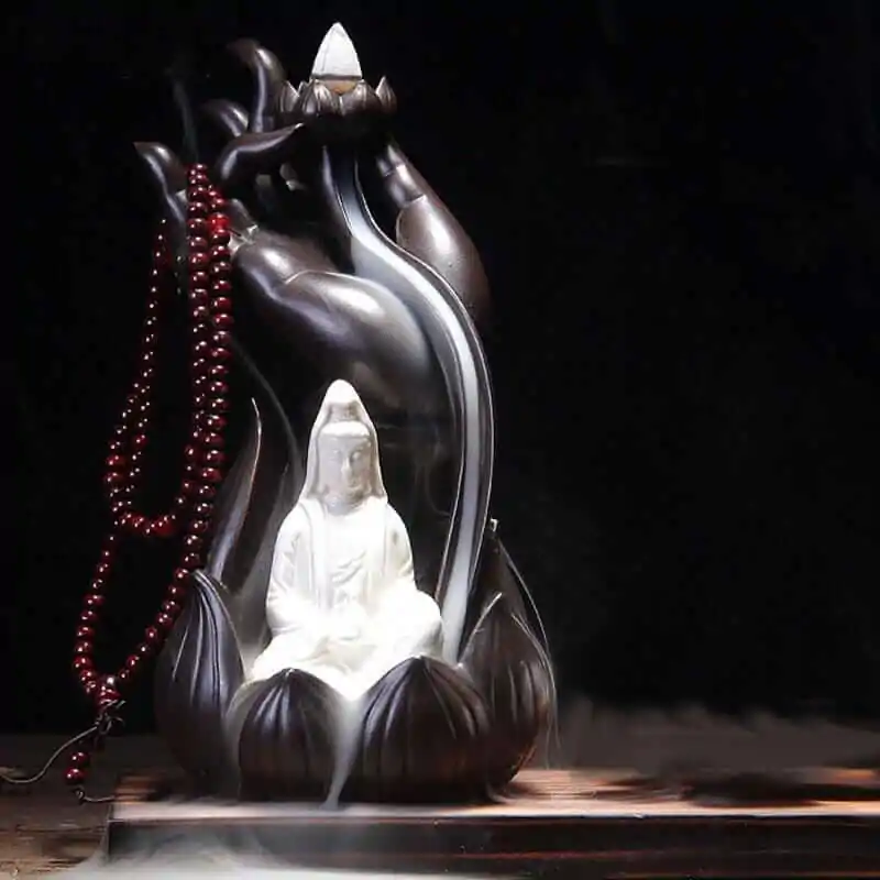 Brûleur d’Encens Cascade Bouddha – Porte-Encens Zen