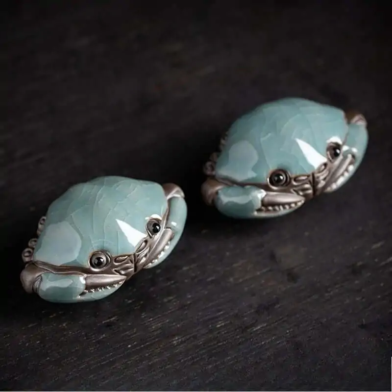 Crabe d'Harmonie Ceramique- Porte-Bonheur, Sérénité et Prospérité