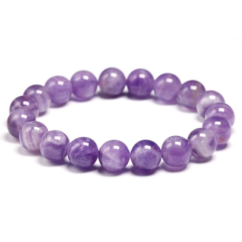 Amethyst mala bracelet -- 10mm natural gemstone beads