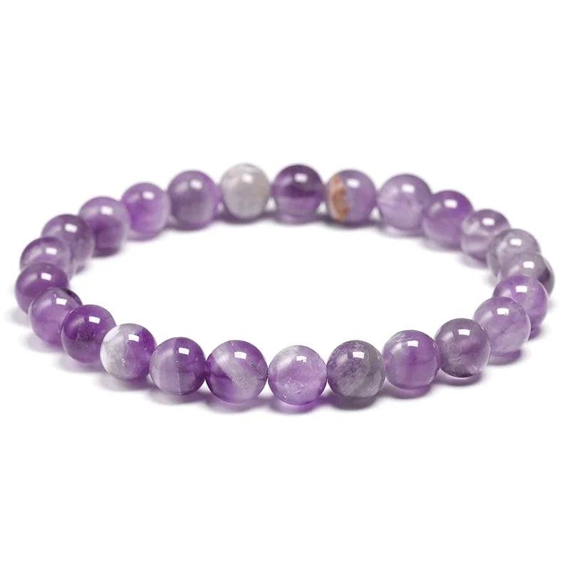 Amethyst mala bracelet -- 8mm natural gemstone beads