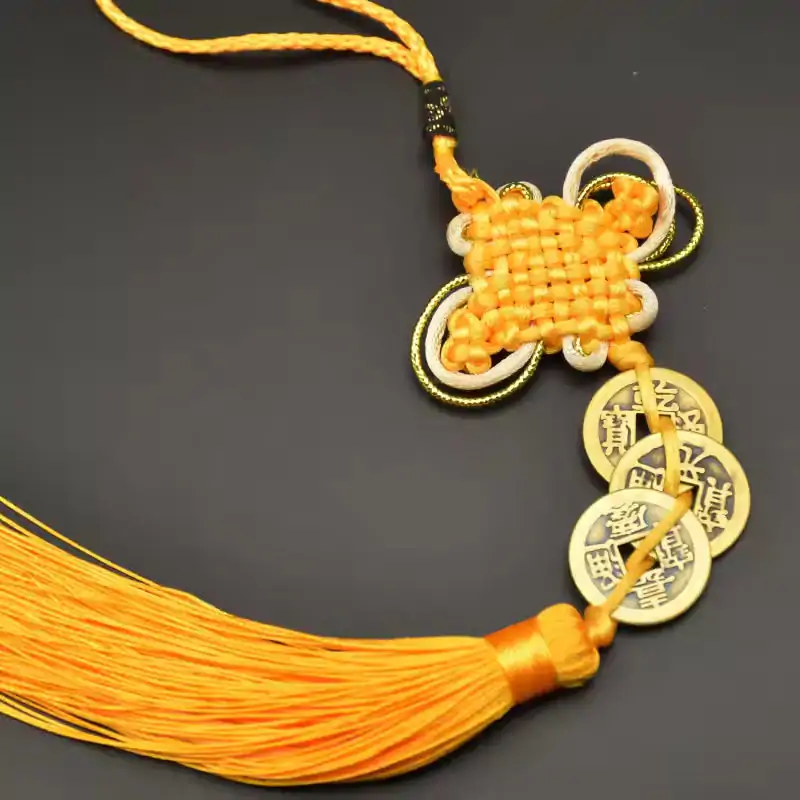 feng shui 3 pieces de monnaie pendentif feng shui traditionnel beni jaune mkd0020238 03 1202783219 6