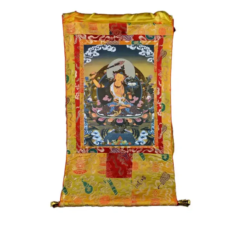 Peinture Thangka Bodhisattva de la Sagesse — Artisan d'Asie