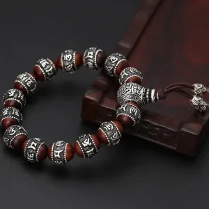 Bracelet Mala en Bois de Santal Premium et Argent Sterling 925