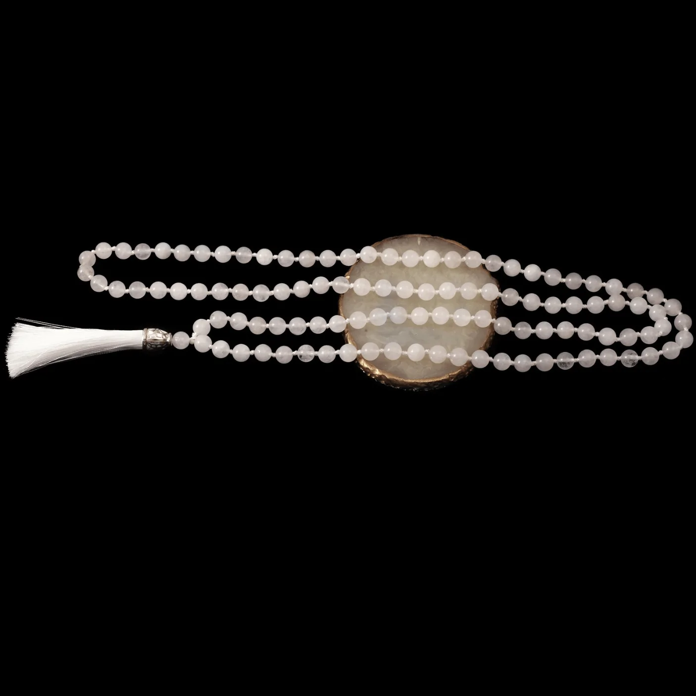 Collier mala jade blanc – Sagesse & protection bienveillante